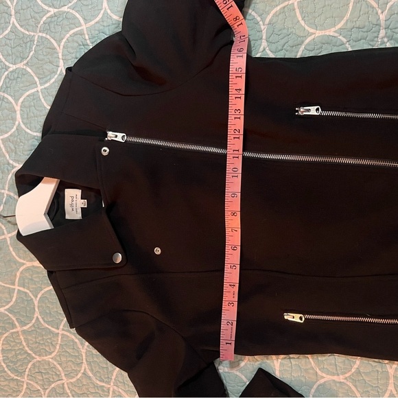 Aritzia Wilfred Montesson Motorcycle Zip Up Jacket Size 10 Black - Picture 5 of 11